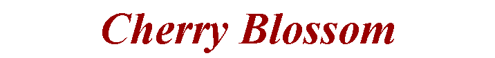 Text Box: Cherry Blossom